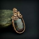 Wisiorek z agatem w technice wire wrapping