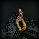 Wisiorek z tygrysim okiem - miedziana oprawa wire wrapping