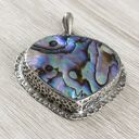 Wisior z paua abalone w srebrze 925 - 1936a