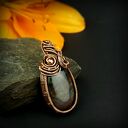 Wisiorek z agatem w technice wire wrapping