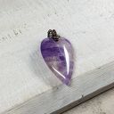 Ametystowe serce M287 - miedziany wisiorek wire wrapping