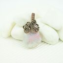 Miedziany wisiorek wire wrapping z agatem - prezent dla niej