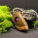 „Akacja Magentowa” - kobiecość zaklęta w drewnie i kamieniu agat, handmade