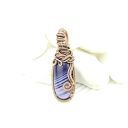 Wisiorek z fioletowym agatem wire wrapping