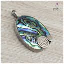 Paua abalone w srebrze - wisior 1408a