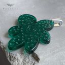 Zawieszka Flower Green Joy - zielony kwiat z żywicy i srebra 925