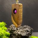 „Akacja Magentowa” - kobiecość zaklęta w drewnie i kamieniu - agat, handmade, prezent