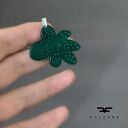 Zawieszka Flower Green Joy - zielony kwiat z żywicy i srebra 925