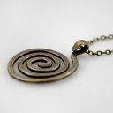 Wężowy mosiężny wisior - minimalistyczny naszyjnik amulet słowiański OOAK