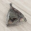 Agat mszysty i srebro - wisior 1897a