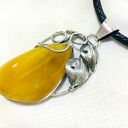 Srebrny Wisior Z Bursztynem Srebro 925 Handmade