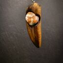 „Karneolowy wisiorek, orzech, karneol, handmade, prezent, niej, dla dzewcyny
