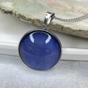Wisiorek Dolunay z perłowego lapis lazuli e35/46 - opalizujący blask