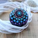 Wisiorek Purple Dream - Dot painting