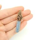 Wisiorek z kyanitem - wire wrapping z miedzi