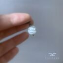 Ręcznie robiony wisiorek White Flowers Millefiori ze srebra 925