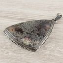 Agat mszysty i srebro - wisior 1897a