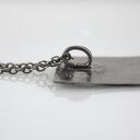 Rybia łuska - metalowy wisiorek ooak (2311 -12) w srebrnym odcieniu