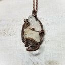 Kryształ górski m209 - miedziany wisiorek wire wrapping