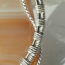 Wisior agat beżowy wire wrapping - srebro 925 i 999
