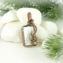 Selenit wisiorek wire wrapping