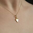 Wisiorek serduszko grubo pozłacany gładki