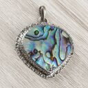 Wisior z paua abalone w srebrze 925 - 1936a