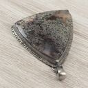 Agat mszysty i srebro - wisior 1897a