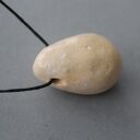 Łezka - ceramiczny wisiorek minimalistyczny (beż i czerwień)