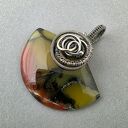 Olleandra - opal w oksydowanym srebrze, wire - wrapping