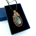 Wisiorek z agatem w technice wire wrapping