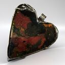 Gliniano szklane kolorowe serce w technice Tiffany