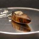 Wisiorek - Krzemień Pasiasty - biżuteria z duszą ziemi, pirografia, handmade, prezent