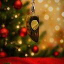 Wisiorek - Krzemień Pasiasty - biżuteria z duszą ziemi, pirografia, handmade