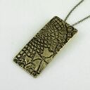 Prosty naszyjnik Kwiat z mosiężnego - złota biżuteria handmade