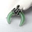 Róg obfitości - srebrny wisior z awenturynem (wire wrapping)