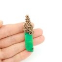 Wisiorek z jaspisem cesarskim w technice wire wrapping