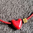 Walentynkowe serce z ceramiki - wisiorek handmade dla ukochanej osoby