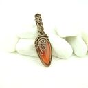 Wisiorek z karneolem wire wrapping