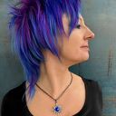 Duży, srebrny Gwiazda Wenus z lapisem lazuli 12 mm