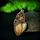Jaspis krajobrazowy wisiorek wire wrapping