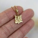 Sowa puchacz wisiorek na łańcuszku ze złoconego srebra