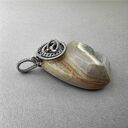 Dina - duży wisior z agatem z druzą (wire wrapping)