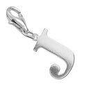 Srebrny charms zawieszka do bransoletki litera literka J