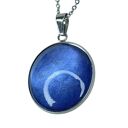 Wisiorek Dolunay z perłowego lapis lazuli e35/46 - opalizujący blask