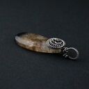 Cylia - wisiorek z agatem i oksydowanym srebrem w technice wire wrapping