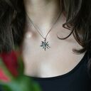 Szarotka górska wisiorek srebrny 925 - handmade