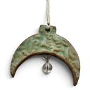 Ceramiczna Lunula z Kryształem Górskim - Słowiański Amulet