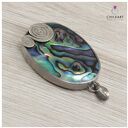 Paua abalone w srebrze - wisior 1408a