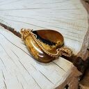 Wisiorek Bursztynowe Serce M298 - wire wrapping z bursztynu z Sumatry